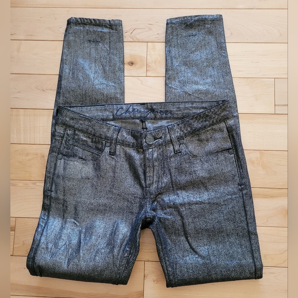 Chevignon women's size 26 grey/silver pants